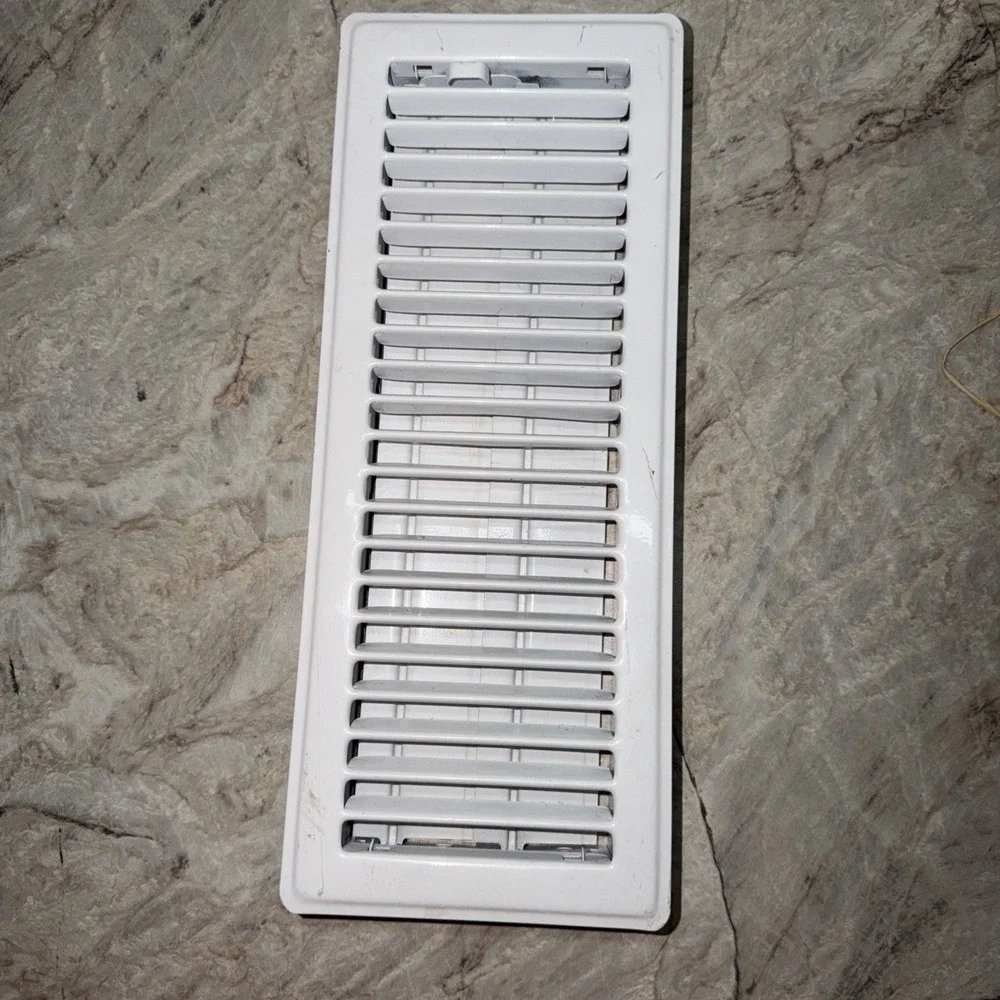 Floor Register 4X12(Duct Opening Measurements) Heavy Duty Walkable Register WHT